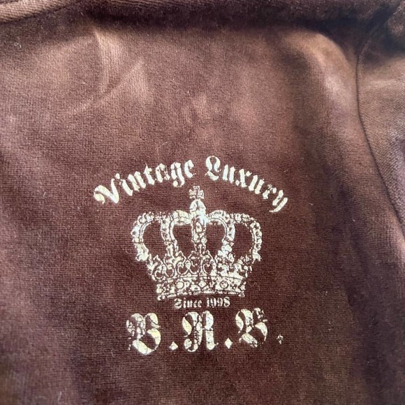 B.R.B. Be Right Brown velour track jacket L - Picture 3 of 6